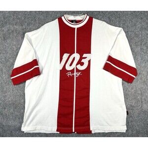 Vintage FUBU Sports #103 Racing Shirt Short Sleeve Y2K 90s Red Size 3XL